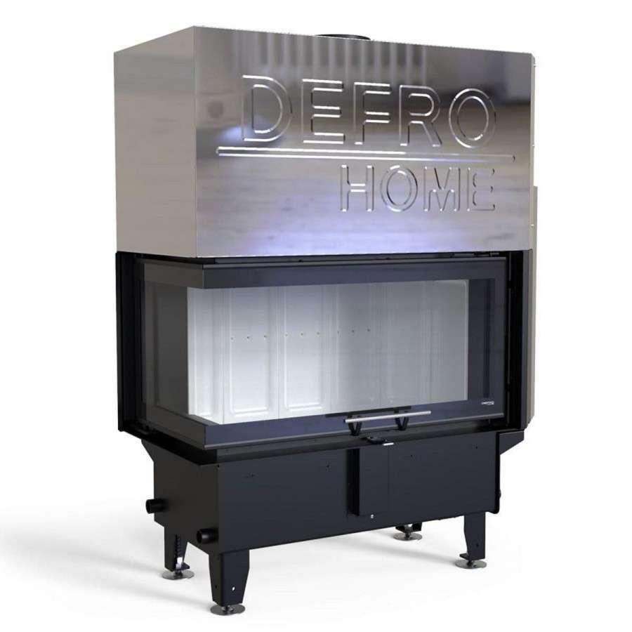 Каминная топка DEFRO HOME RIVA ME BL G SHORT угловая с водяным контуром и подъемом стекла вверх Амазонка бай фото в Пинске