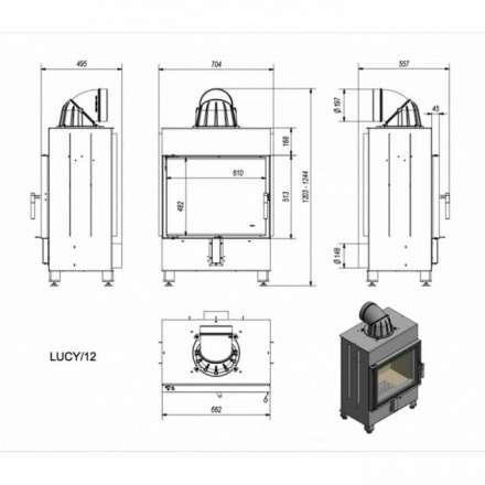 Каминная топка Kratki Lucy/12 в Пинске