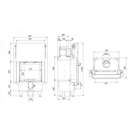 Каминная топка Defro Home Navi SM G с водяным контуром и подъемом стекла вверх в Пинске