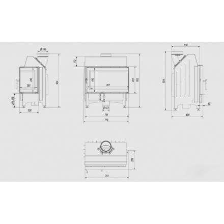 Каминная топка Kratki Zibi/P/BS/DECO в Пинске