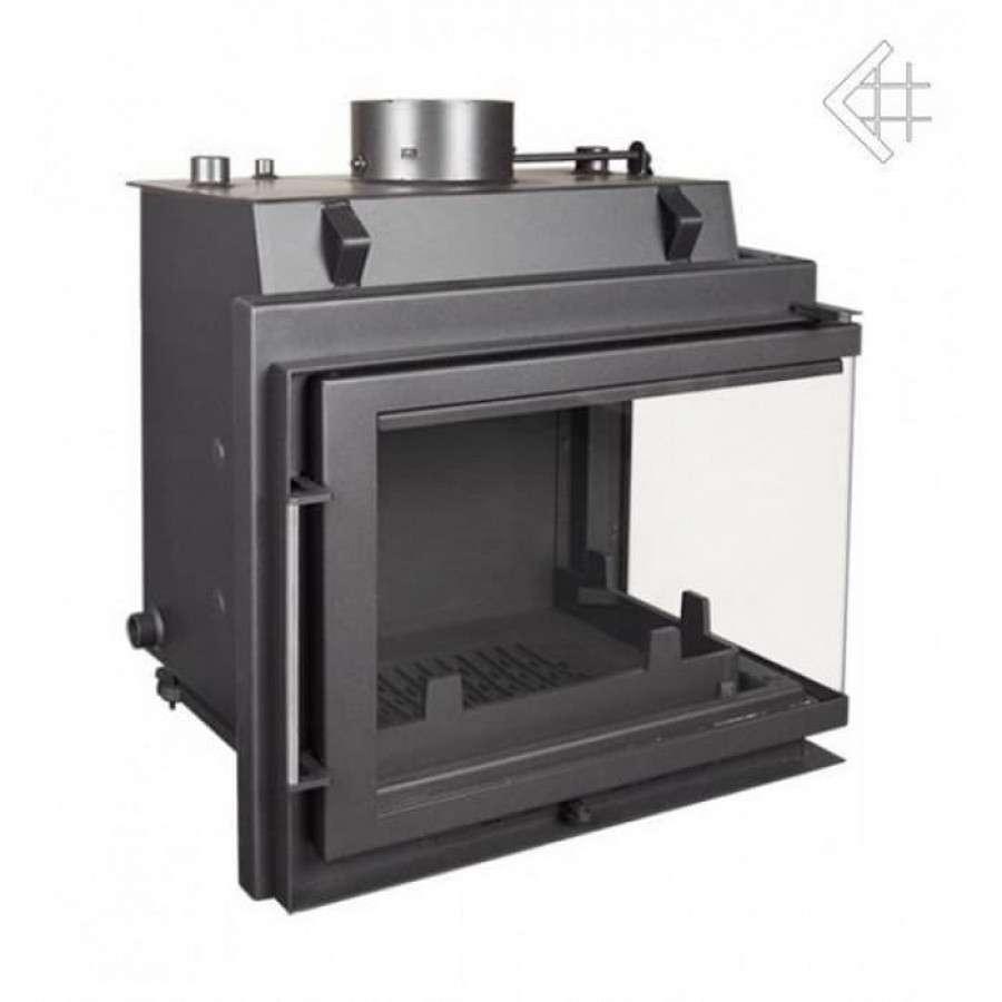 Каминная топка Kratki Maja/PW/BP/12/BS/W (угловое стекло справа, змеевик) Амазонка бай фото в Пинске