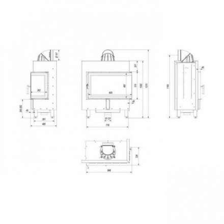 Каминная топка Kratki Lucy/14/P/BS в Пинске