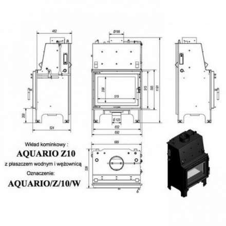 Каминная топка Kratki AQUARIO/Z/10/PW/W в Пинске