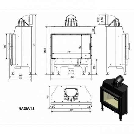 Каминная топка Kratki Nadia/12 в Пинске