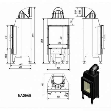 Каминная топка Kratki Nadia/8 в Пинске