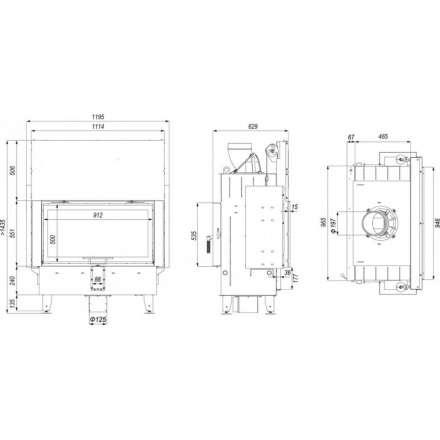 Каминная топка DEFRO HOME INTRA LA T G в Пинске