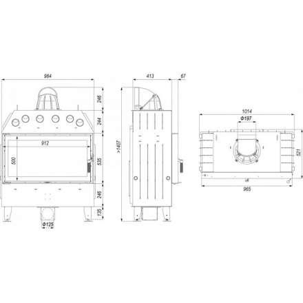 Каминная топка DEFRO HOME INTRA LA в Пинске