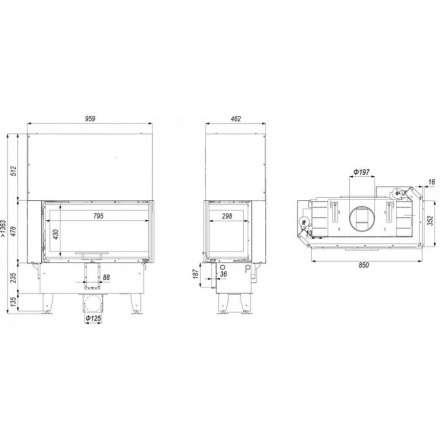 Каминная топка INTRA ME BL SLIM G в Пинске