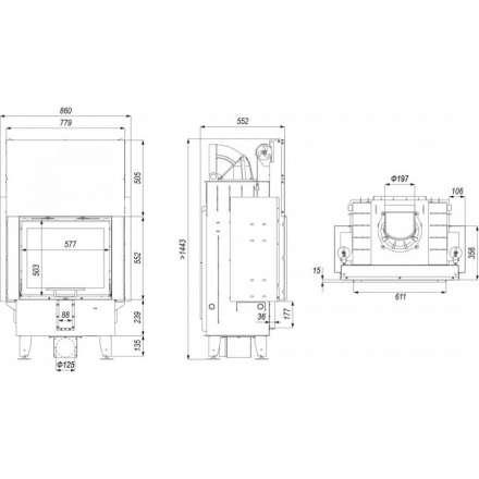 Каминная топка DEFRO HOME INTRA SM G в Пинске