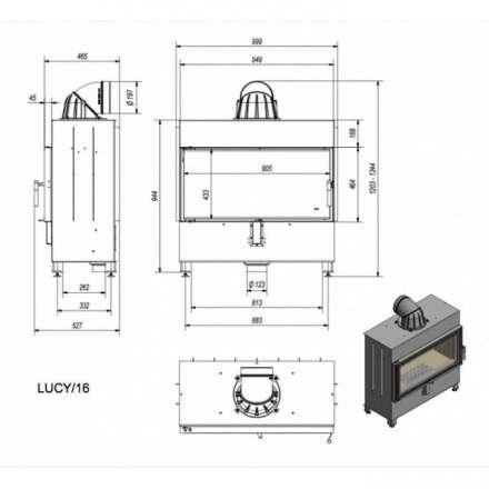 Каминная топка Kratki Lucy/16 в Пинске
