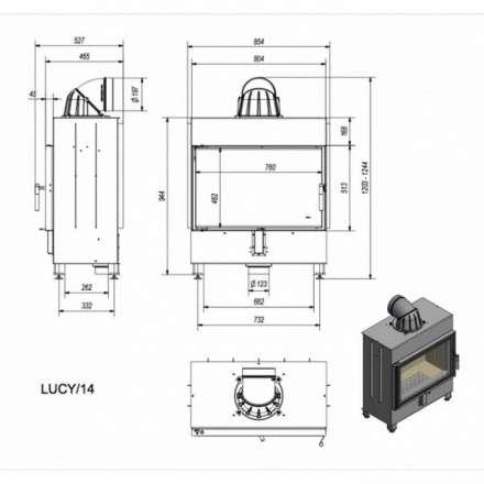 Каминная топка Kratki Lucy/14 в Пинске
