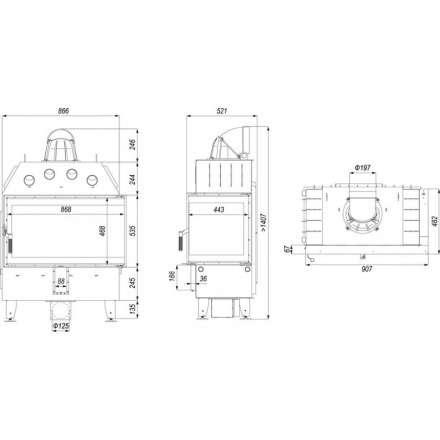 Каминная топка DEFRO HOME INTRA ME BL в Пинске