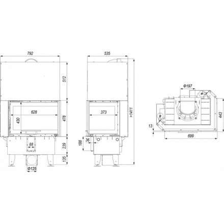 Каминная топка DEFRO HOME INTRA SM BP MINI G в Пинске