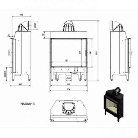 Каминная топка Kratki Nadia/13 в Пинске