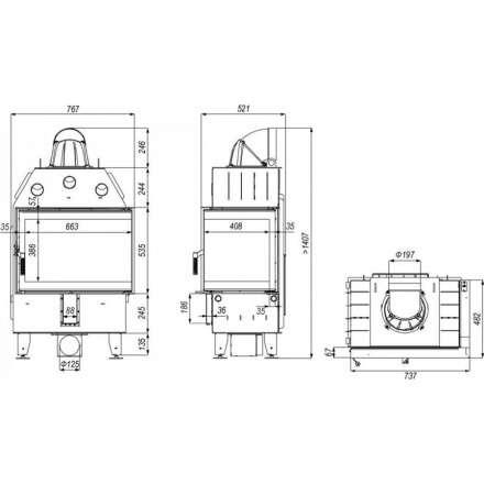 Каминная топка DEFRO HOME INTRA SM BL в Пинске