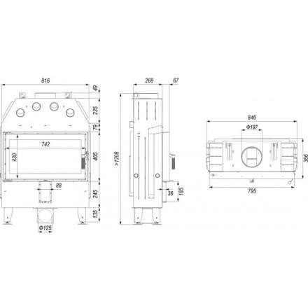 Каминная топка INTRA ME SLIM в Пинске