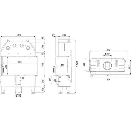 Каминная топка INTRA ME BP SLIM в Пинске