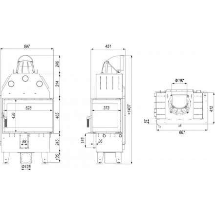 Каминная топка DEFRO HOME INTRA SM BL MINI в Пинске