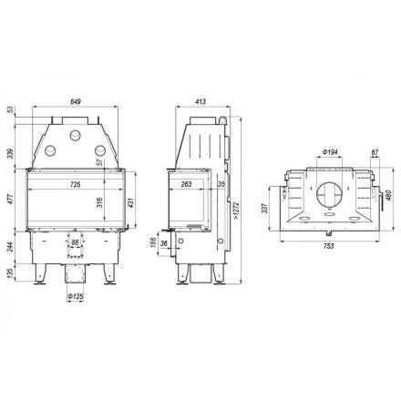 Каминная топка DEFRO HOME INTRA SM C в Пинске