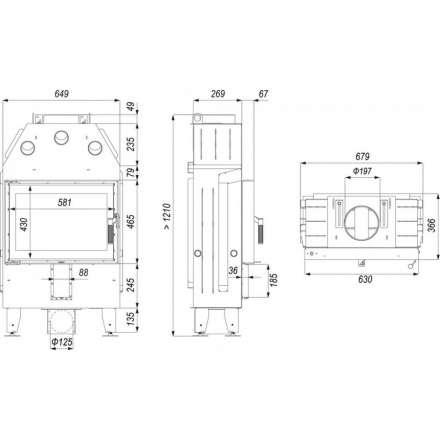 Каминная топка INTRA SM SLIM в Пинске
