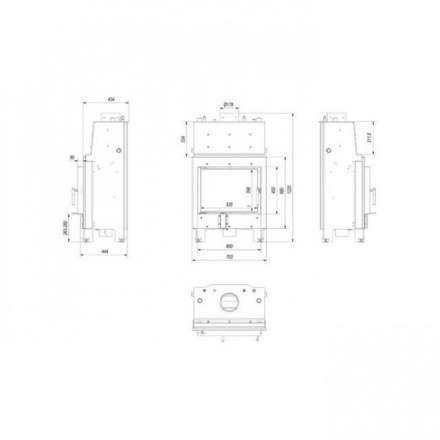 Каминная топка Kratki MBM/PW/10/W в Пинске