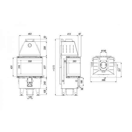 Каминная топка DEFRO HOME INTRA XSM C в Пинске
