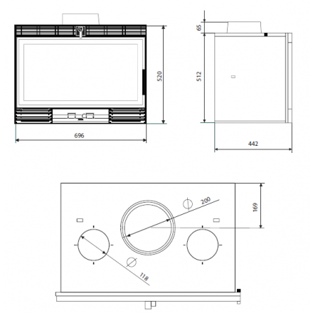 Каминная топка Ferguss FG754 с шибером в Пинске