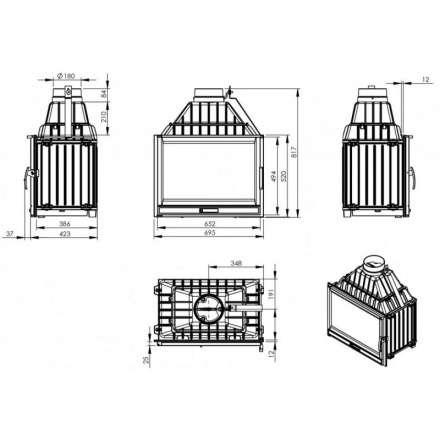 Каминная топка NORDflam Savona в Пинске