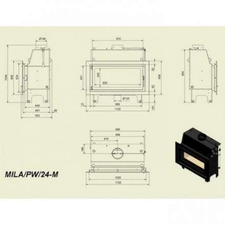 Каминная топка Kratki Mila/PW/24 в Пинске
