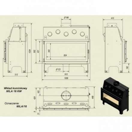 Каминная топка Kratki Mila в Пинске