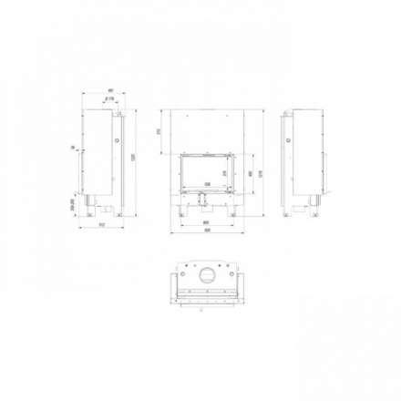 Каминная топка Kratki MBM/PW/10/W/G в Пинске