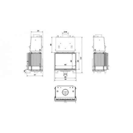 Каминная топка Kratki FRANEK/PW/12/W в Пинске