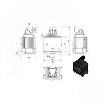 Каминная топка Kratki FRANEK/10 в Пинске