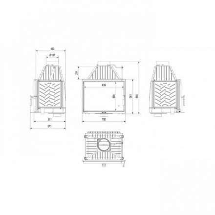 Каминная топка Kratki Zosia 12 в Пинске
