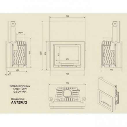 Каминная топка Kratki Antek/G в Пинске