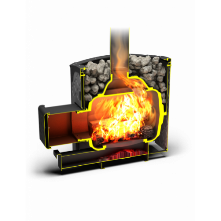Печь для бани Теплодар Былина-сетка-18Ч Панорама (1.1) в Пинске