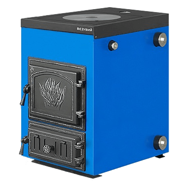 Котел твердотопливный Везувий Эльбрус-14 с плитой Везувий Амазонка бай фото в Пинске