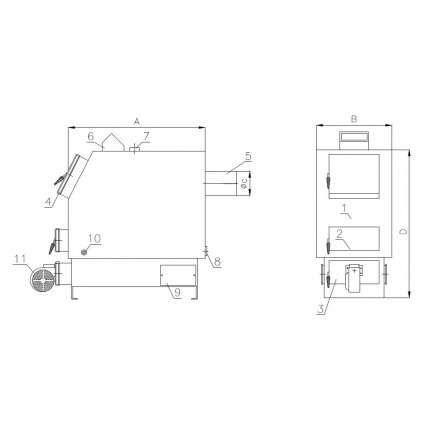 Твердотопливный котел РАТОН КОС-ТВ-45 в Пинске