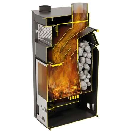Стальной камин Теплодар Сиеста 20 фото в Пинске
