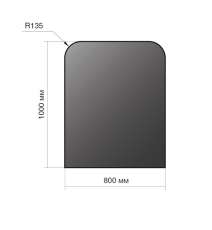 Лист напольный Везувий, 2мм, черный 1000*800*2 R135 в Пинске