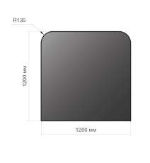 Лист напольный Везувий, 2мм, черный 1200*1200*2 R135 в Пинске