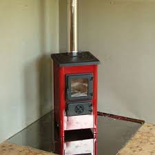 Купить Печь-камин MBS Hit красный сталь в Пинске Амазонка бай фото в Пинске