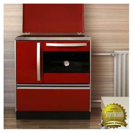 Плита на дровах MBS Thermo Royal 720 P3 (с водяным контуром) красная купить в Пинске