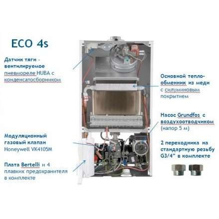 Газовый котел Baxi ECO 4S 1.24F в Пинске