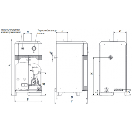 Газовый котел Житомир-10 КС-Г-010 СН (в комплекте) в Пинске
