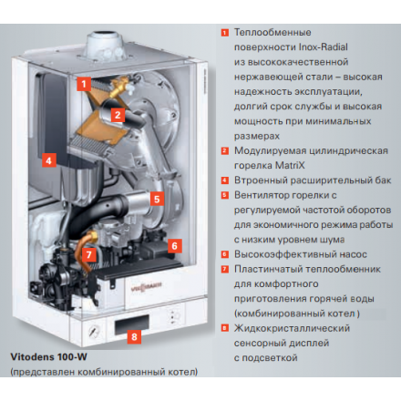 Конденсационный котел Viessmann Vitodens 100-W 19 кВт turbo одноконтурный в Пинске